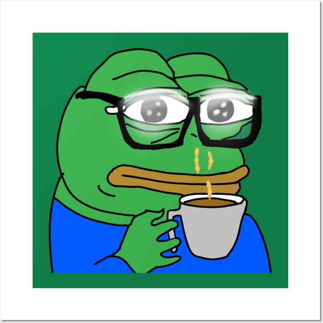 Coffee Pepe Wall Art by TheMemeLord